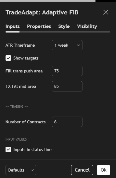 Configuration Settings Panel